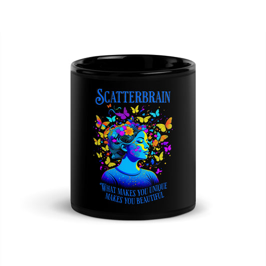 Miss Scatterbrain Black Glossy Mug