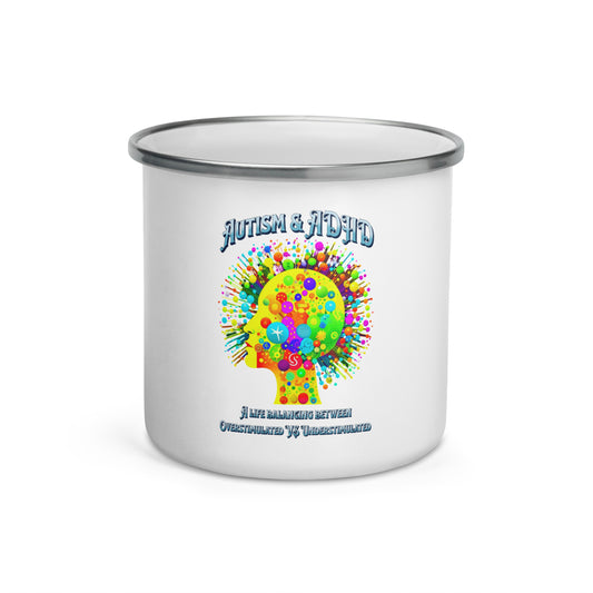 Autism & ADHD creative minds Enamel Mug