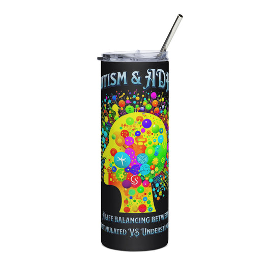 Creative Autism & ADHD minds Stainless steel tumbler