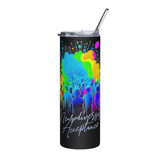 Neurodiversity Acceptance Stainless steel tumbler