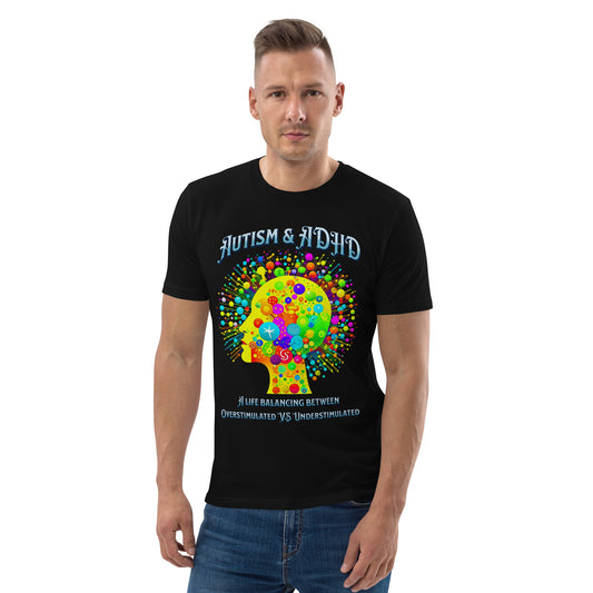 Autism & ADHD creative minds Unisex organic cotton t-shirt