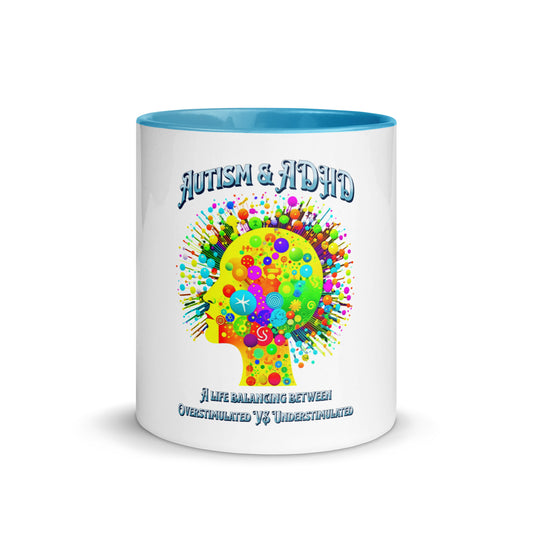 Autism & ADHD creative brains Mug with Color Inside