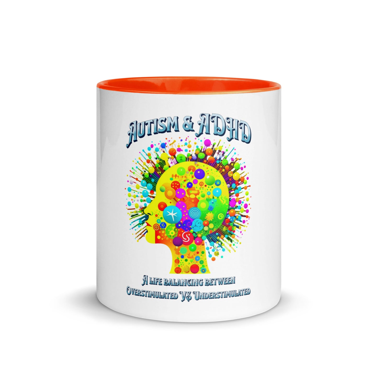 Autism & ADHD creative brains Mug with Color Inside