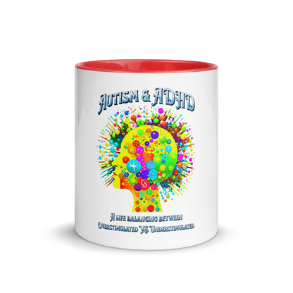 Autism & ADHD creative brains Mug with Color Inside