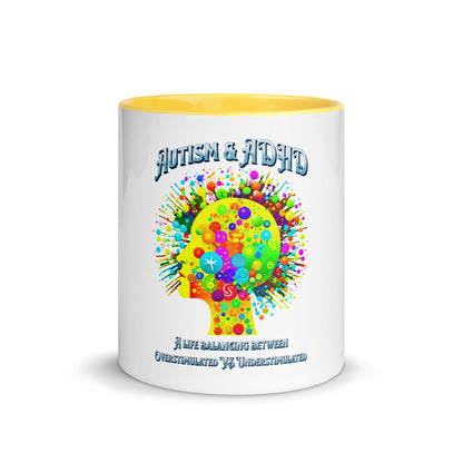 Autism & ADHD creative brains Mug with Color Inside